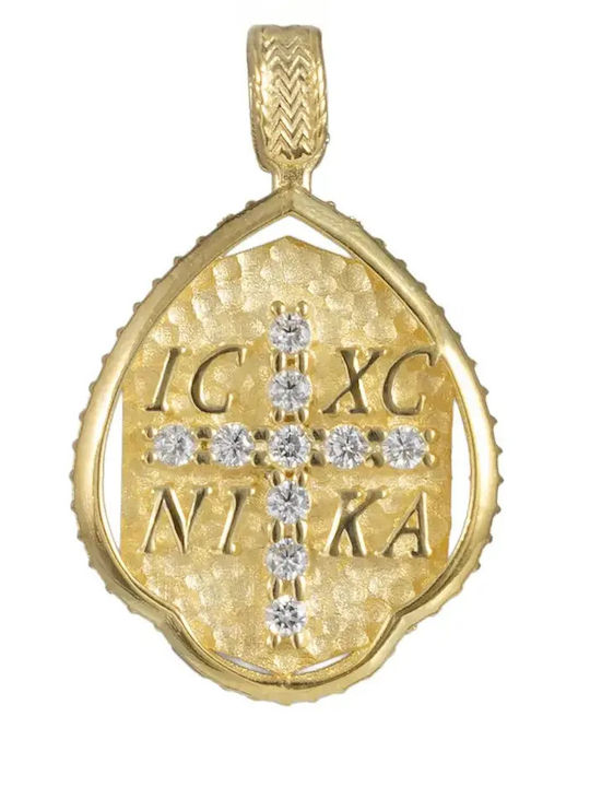 Pendant with Virgin Mary Gold 9K