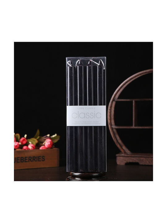 Alista Home Διακοσμητικό Κερί Μαύρο 80gr 4τμχ