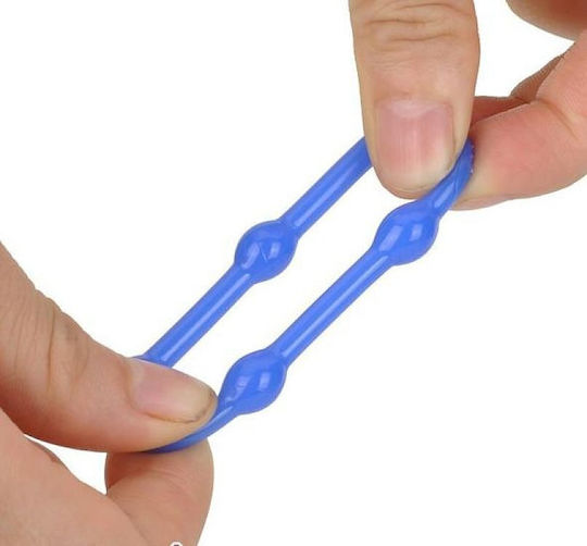 Smd Stay Hard Penis Beaded Rings Set Comfort Fit Beaded Δαχτυλίδια Στύσης Σιλικόνης Light Blue 3τμχ