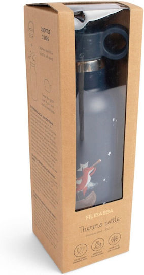 Filibabba Kids Water Bottle Thermos Stainless Steel with Screw-on Cap Non Spill