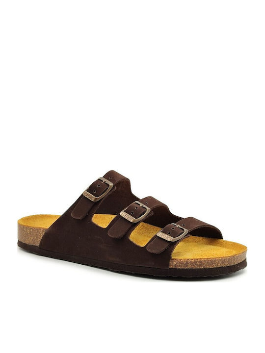 Nobuck Leather Women's Anatomic Sandals Marron