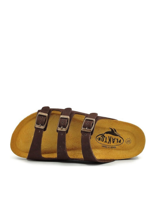 Nobuck Leather Women's Anatomic Sandals Marron