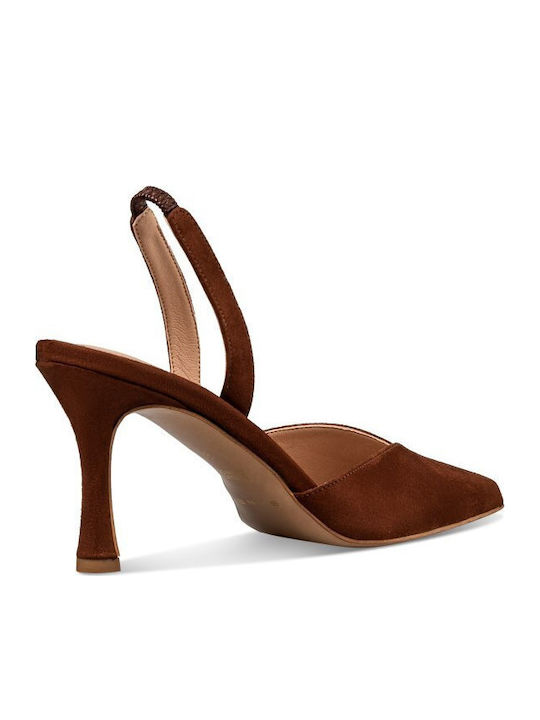 Heels with Stiletto Heel Brown