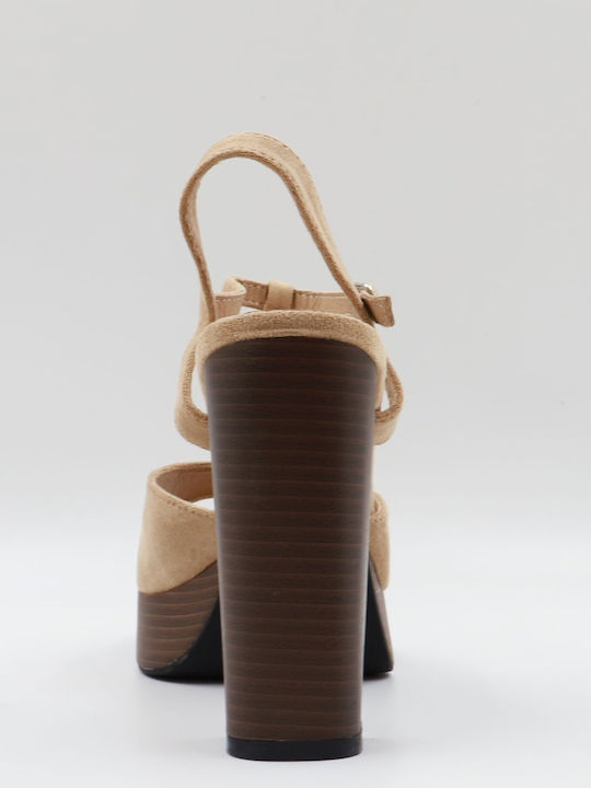Damen Sandalen Braun