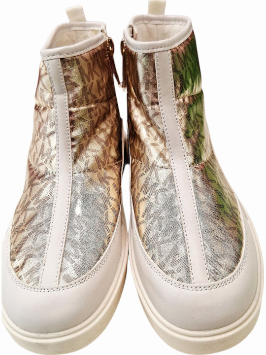 Anatomic Kids Ankle Boots with Zipper Gold