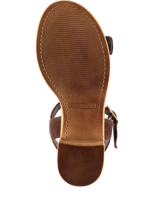Damen Sandalen Braun Leder