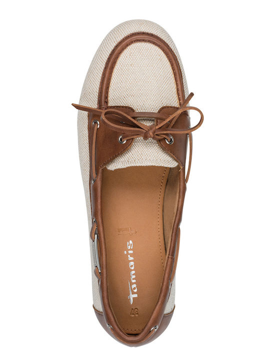 Women's Moccasins in Beige Colour