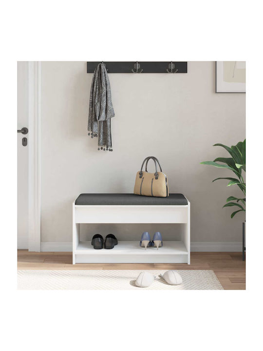Mobilier Hol cu Bancă Alb 83x38x45cm