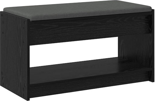 vidaXL Flurmöbel & Aufbewahrung mit Bank Schwarze Eiche 83x38x45cm