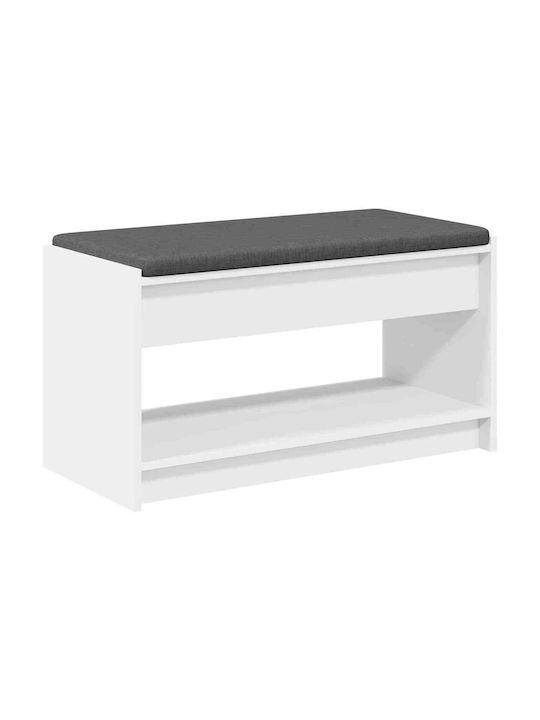 Mobilier Hol cu Bancă Alb 83x38x45cm
