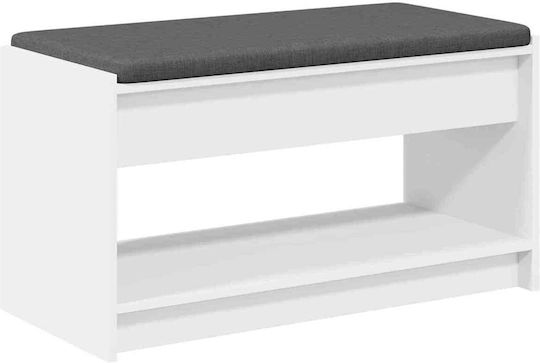 Мебел За Антре с Пейка Бял 83x38x45см