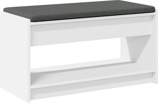 Мебел За Антре с Пейка Бял 83x38x45см