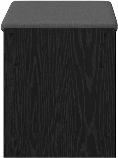 Hallway Furniture with Bench Black Oak 63x38x45cm