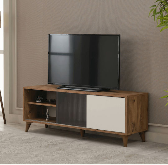 Кестеняво Телевизионно Мебелче С Плъзгаща Врата 140x40x35см