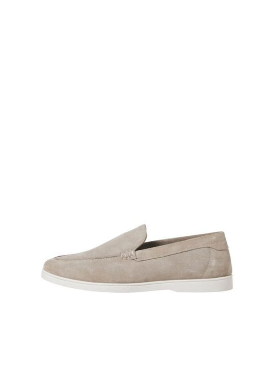 Suede Ανδρικά Loafers σε Μπεζ Χρώμα