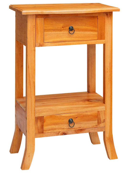Console Table Made of Solid Wood Natural L50.5xW30xH75.5cm