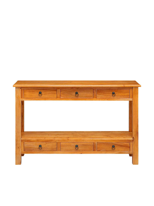 Consolă din Lemn Masiv și Metal Natural M115xL32xÎ76cm