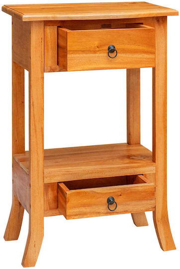 Console Table Made of Solid Wood Natural L50.5xW30xH75.5cm
