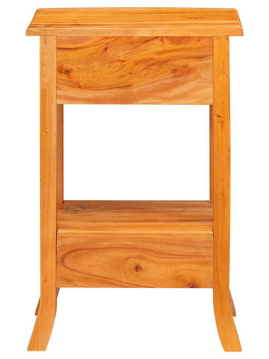 Console Table Made of Solid Wood Natural L50.5xW30xH75.5cm