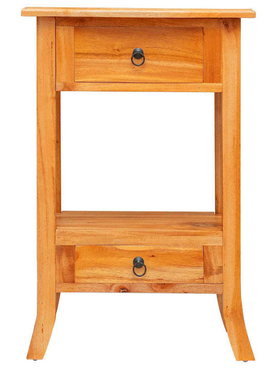 Console Table Made of Solid Wood Natural L50.5xW30xH75.5cm
