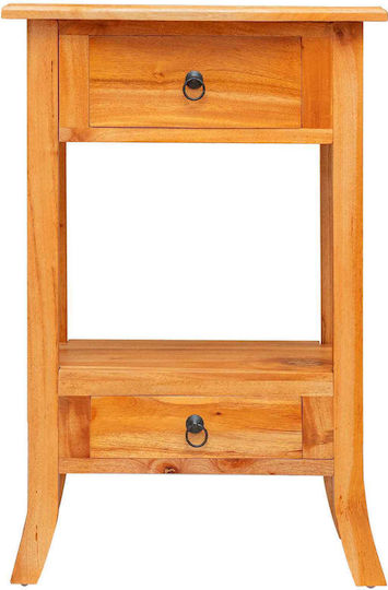 Console Table Made of Solid Wood Natural L50.5xW30xH75.5cm