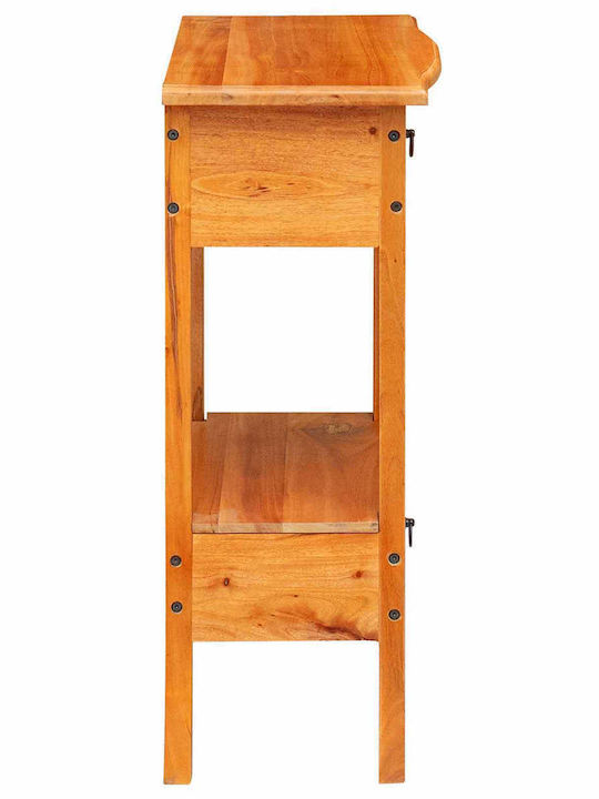 Console Table Made of Solid Wood Natural L50.5xW30xH75.5cm