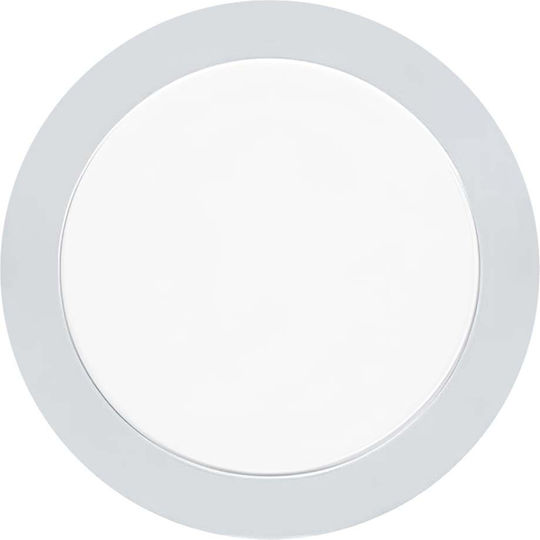 Avizar Led Panel 6w Recessed Round Format 11.7cm 50000 Hours White