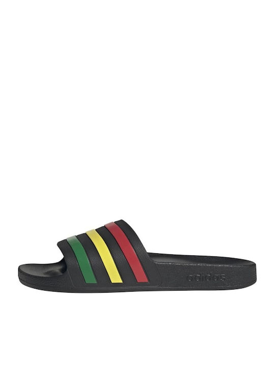 Adilette Aqua Herren Slides Schwarz