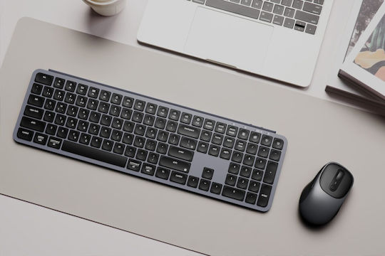 B6 Pro Wireless Bluetooth Keyboard Greek Gray