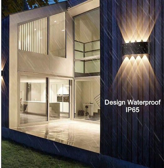 Alista Home Μοντέρνο Φωτιστικό Τοίχου Μαύρο 22x8εκ.