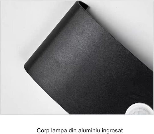 Alista Home Μοντέρνο Φωτιστικό Τοίχου Μαύρο 22x8εκ.
