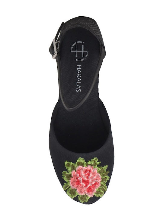 Platforme Dama Tip Espadrile Negre