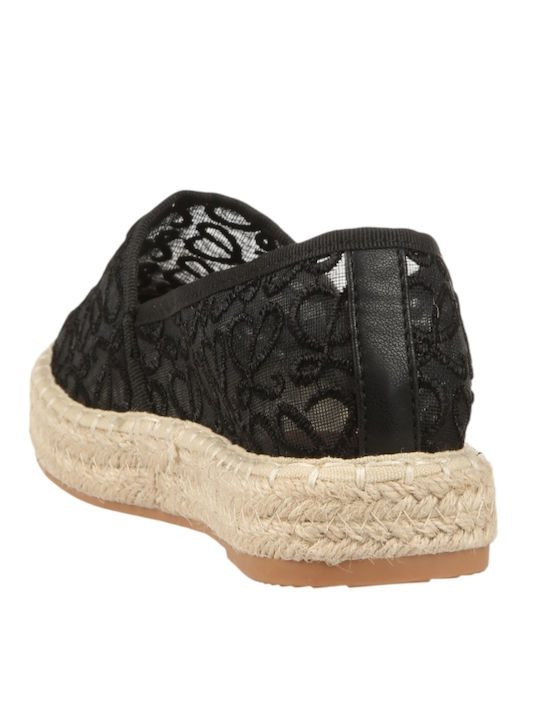 Knitted Women's Espadrilles In Black Colour