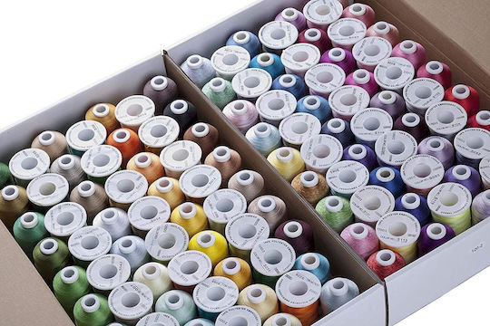 Embroidery Thread Set 120 Spools 1000 M Multicolor