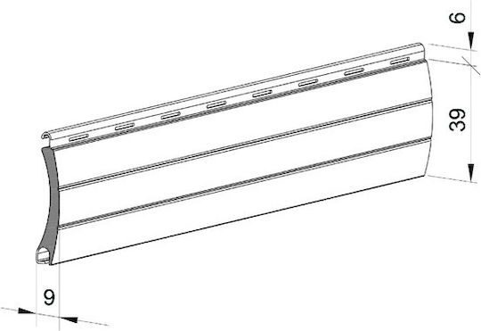 Set 5 Șipci Din Aluminiu 39 Mm Wenge 1.5m