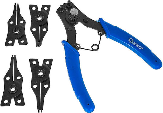 Clește Capete Interșanjabile Siguranțe Seeger 160mm Geko