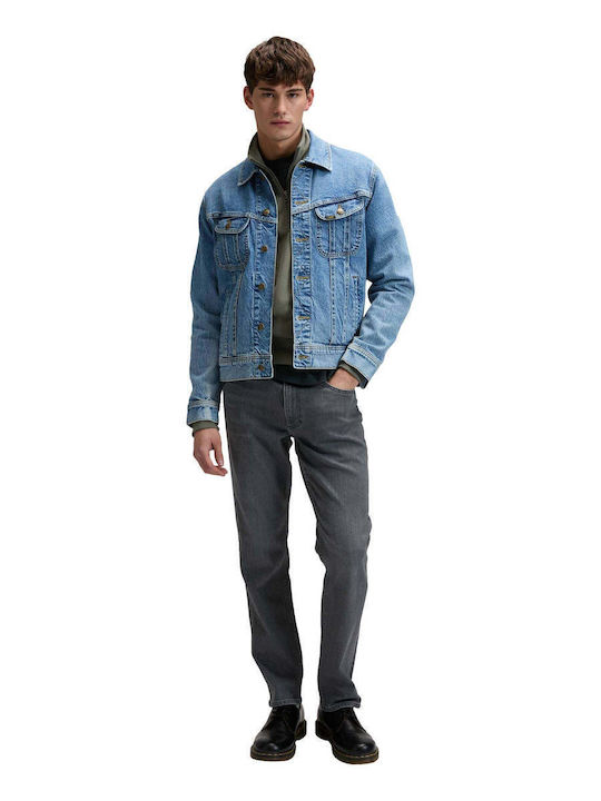 Herren Jeanshosen mit Regulär Gerade Anwendung Grau