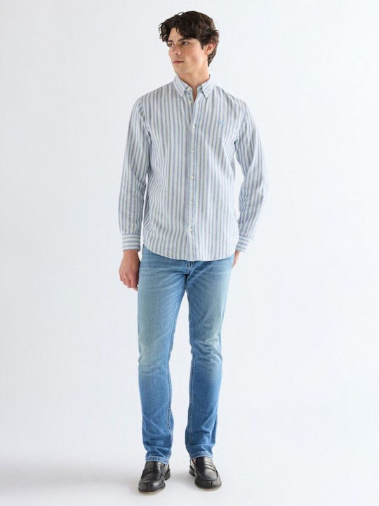 Pantalon De Blugi Pentru Bărbați Cu Fit Regular Straight Culoarea Harbor Blue