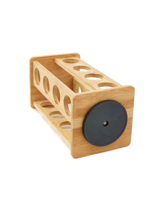 Elenzo Spice Jars from Bamboo on Rotating Base 16 Pieces