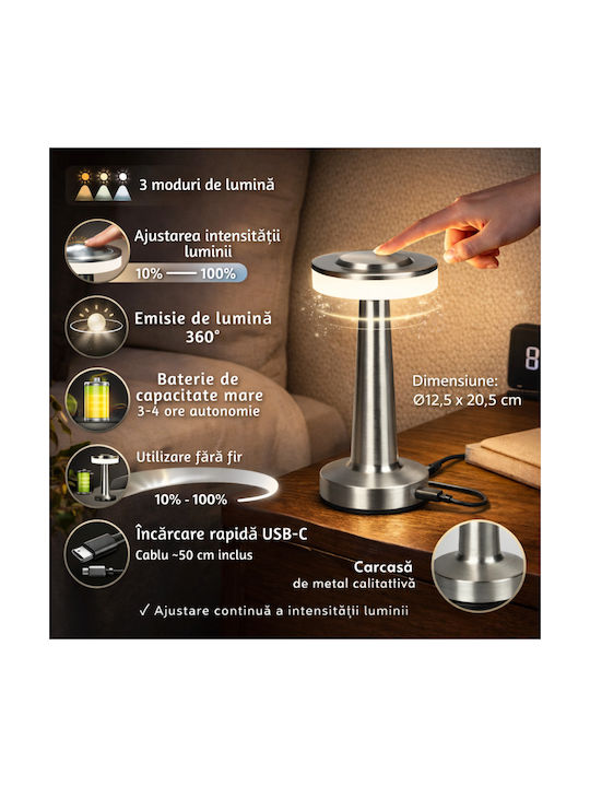 Alista Home Dekoratives Tischlicht LED Mit Einstellbarem Weiß