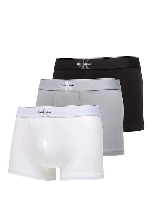 Calvin Klein Trunk Men's Boxers Gray White Black 3Pack
