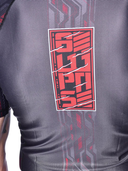 8 Weapons Men's Short Sleeve Shirt 8300022-4-BKRE for Jiu-Jitsu Black