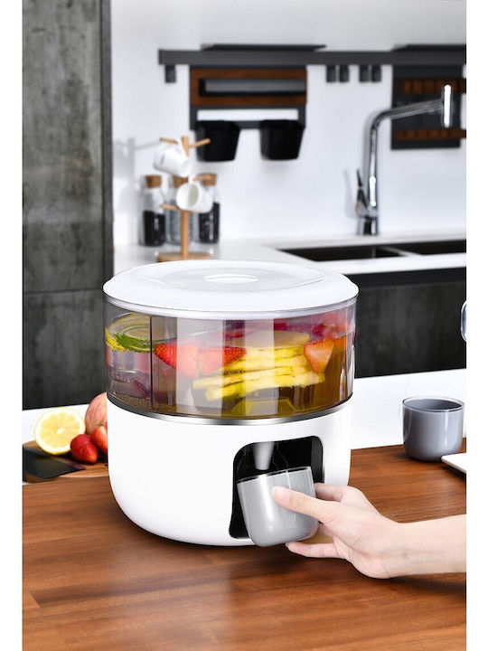 Alista Home Wasser-Getränkespender Mit 3 Drehbaren Behältern Große 3l Kapazität Weiß