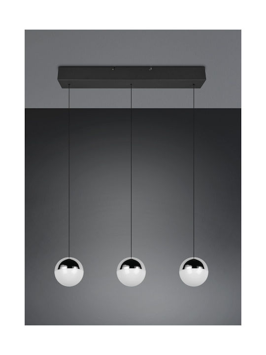 Trio Lighting Κρεμαστό Φωτιστικό Ασημί
