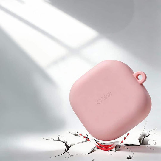 Tech-Protect Силиконов Калъф С Кука Съвместим С Samsung Galaxy Buds 4 4 Pro Тъмносин