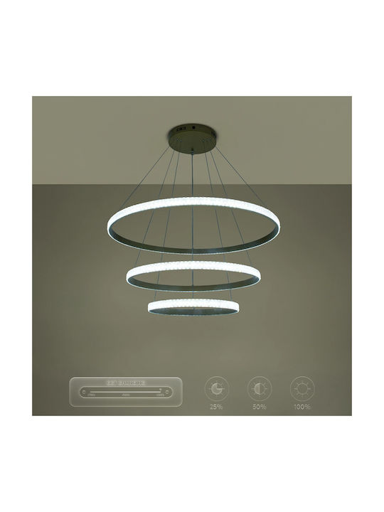 kelvo Diamond Ceiling Light White LED with Warm to Cool White Light 80x80x80cm