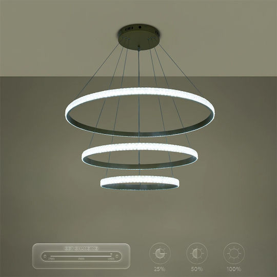 kelvo Diamond Ceiling Light White LED with Warm to Cool White Light 80x80x80cm