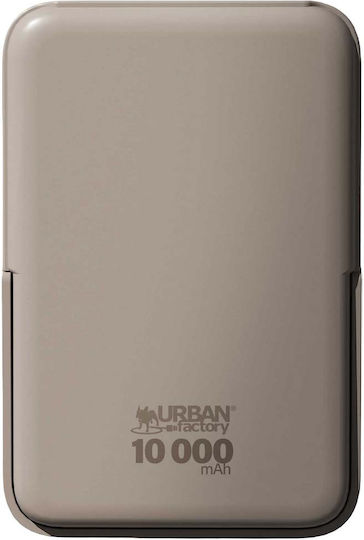Urban Factory Baterie Externă MagSafe 10000mAh cu Port De Ieșire USB-A și Port De Ieșire USB-C Gri