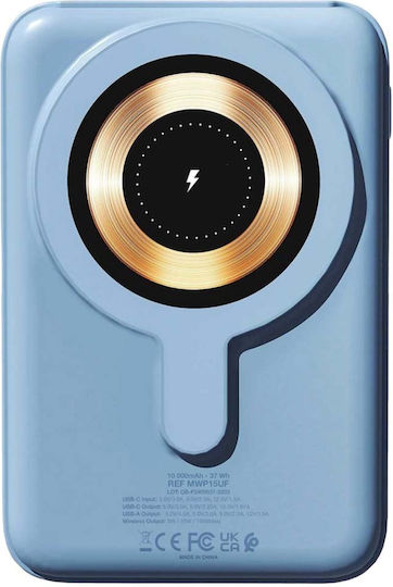Urban Factory MagSafe Power Bank 10000mAh mit USB-A Anschluss und USB-C Anschluss Blau