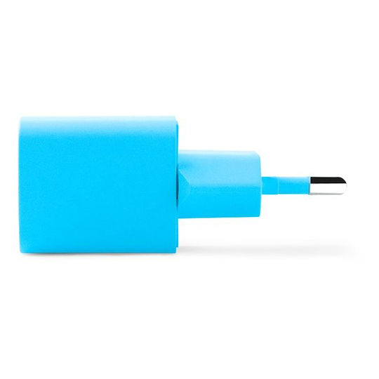 TTEC GaN Handyladegerät mit USB-C Ausgangsanschluss und Kabel USB-C - Lightning 20W Stromlieferung Blau
